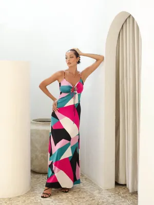 Bustier Detail Maxi Dress
