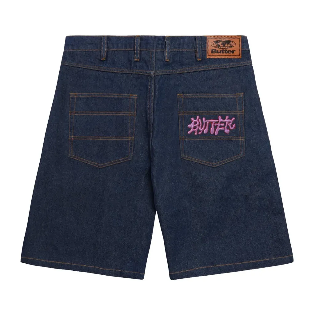 BUTTER GOODS INK DENIM SHORTS - RAW INDIGO