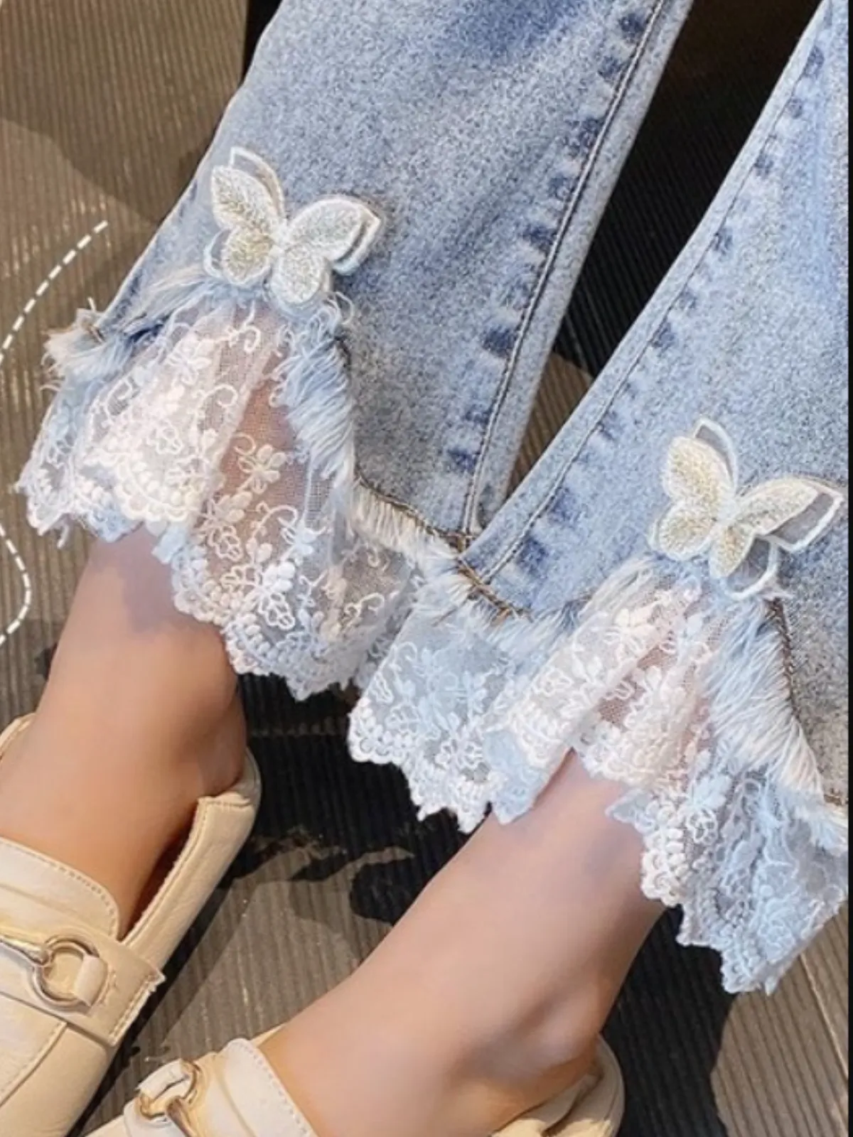 Butterfly Lace Jeans