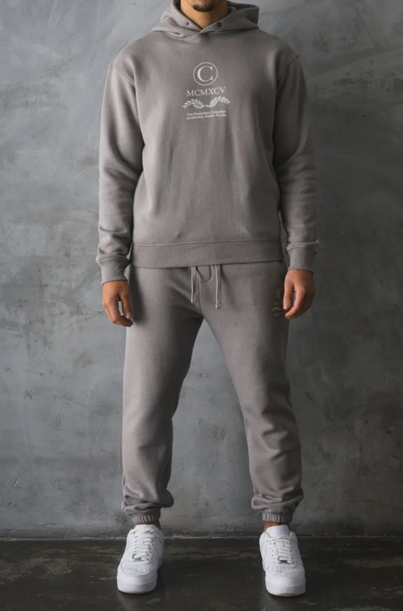 CABLE JOGGERS - LT GREY