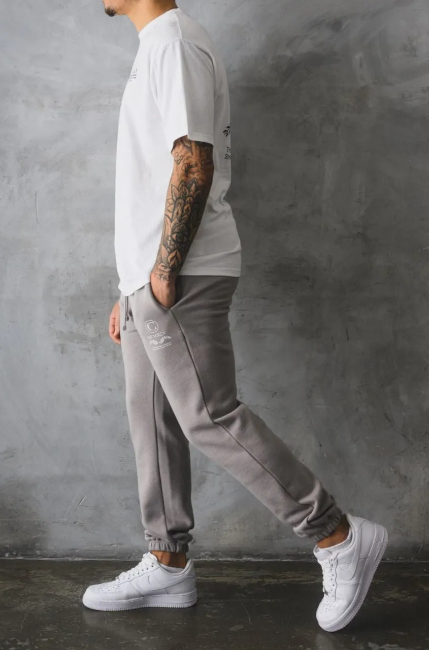 CABLE JOGGERS - LT GREY