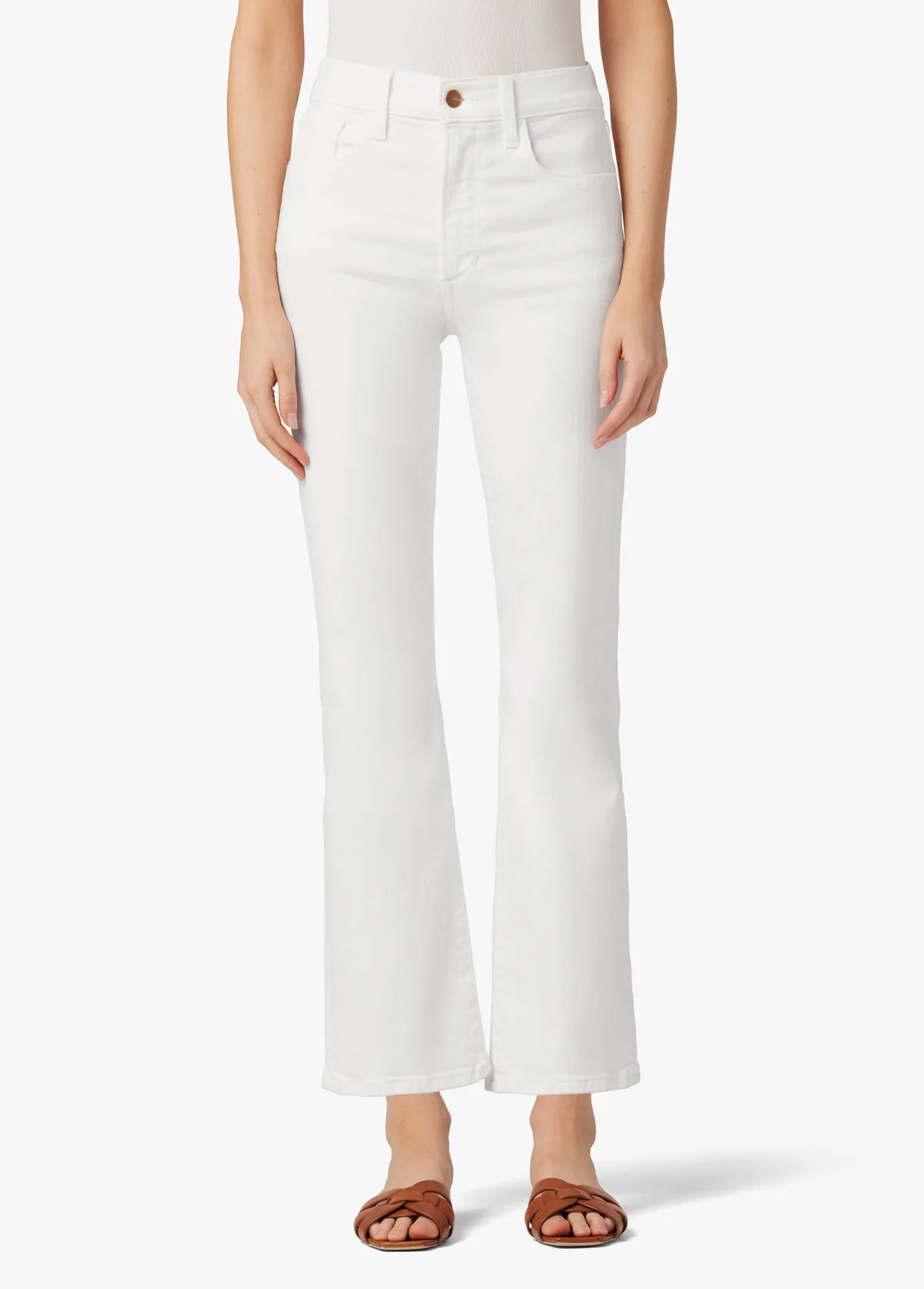 Callie High Rise Cropped Boot Jeans in White by Joe's Jeans