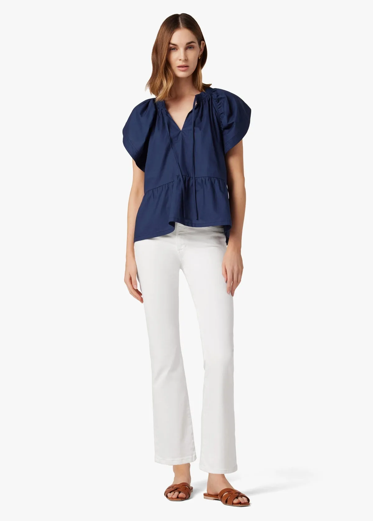 Callie High Rise Cropped Boot Jeans in White by Joe's Jeans