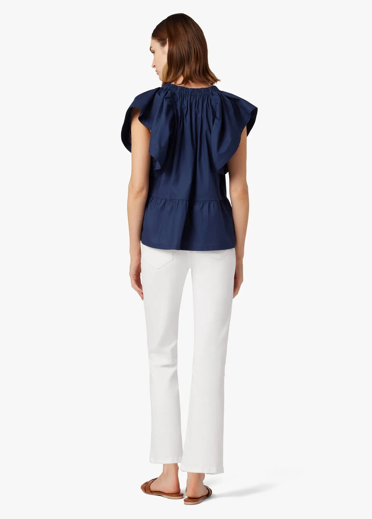 Callie High Rise Cropped Boot Jeans in White by Joe's Jeans