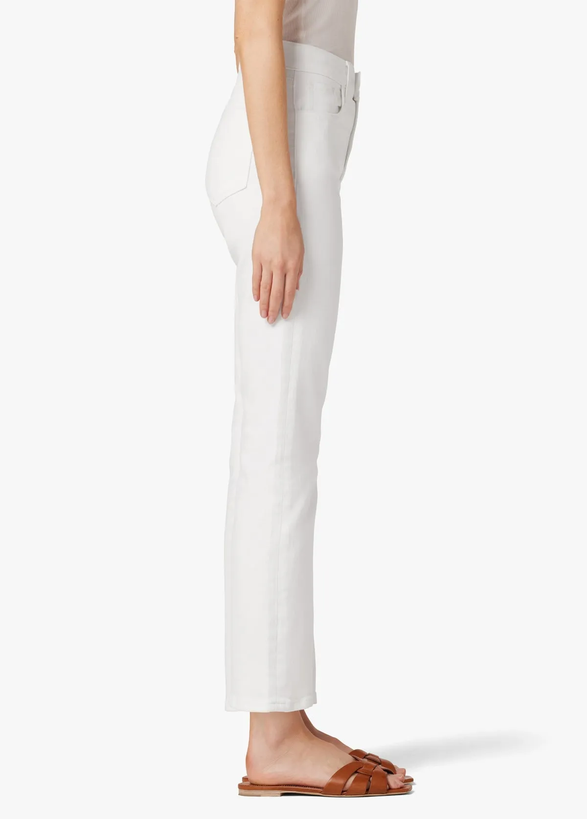 Callie High Rise Cropped Boot Jeans in White by Joe's Jeans