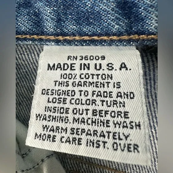 Calvin Klein Vintage Jeans Union Made denim high rise straight leg 80’s 9 10