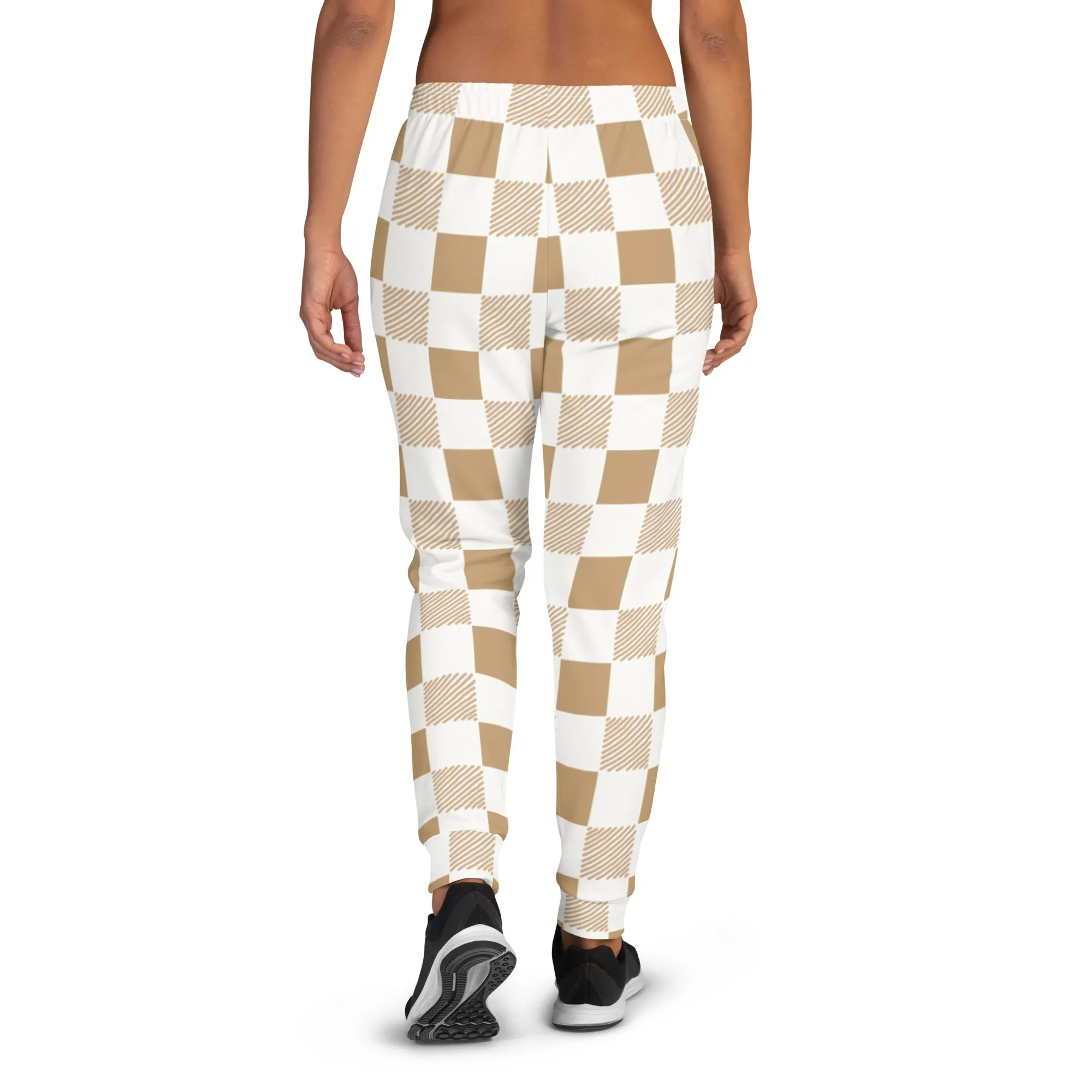 Camel & Cream Checkered Joggers (XS-3XL)