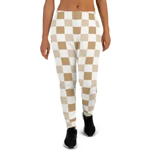 Camel & Cream Checkered Joggers (XS-3XL)