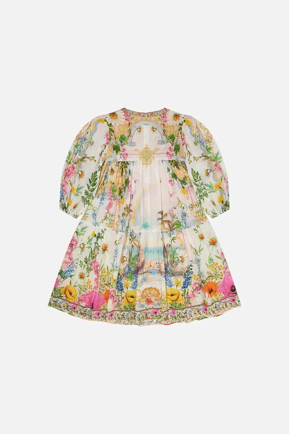 CAMILLA - Kids Tiered Midi Dress With 3/4 Blouson Sleeve - Delirium Days