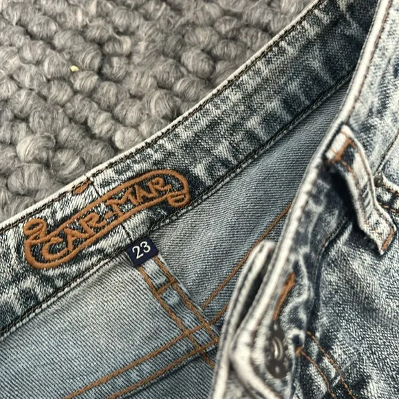 Carmar Acid Washed Long Denim Shorts Size 23
