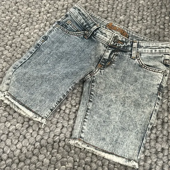 Carmar Acid Washed Long Denim Shorts Size 23