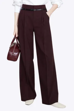 Carrie  - Solid Wide Leg Woman's Casual Pants
