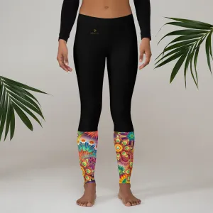 Cash Vision Floral Arts Leggings - Black
