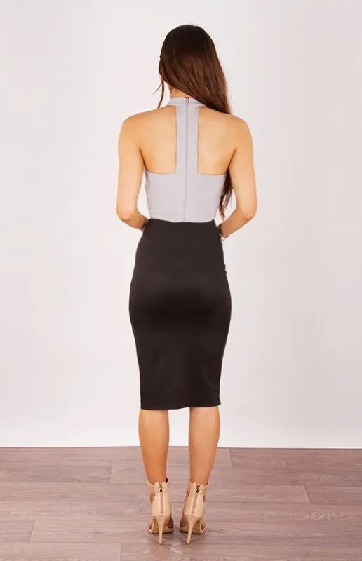 Cassandra High Waisted Midi Skirt
