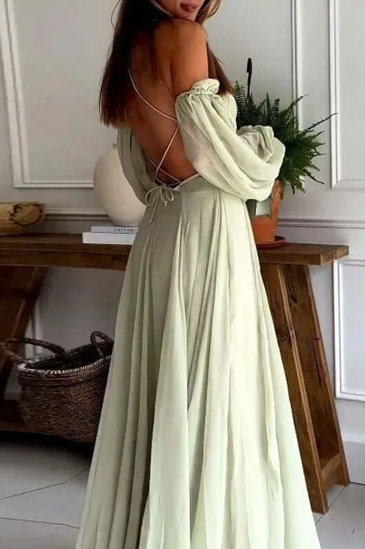casual backless strap suspender dress