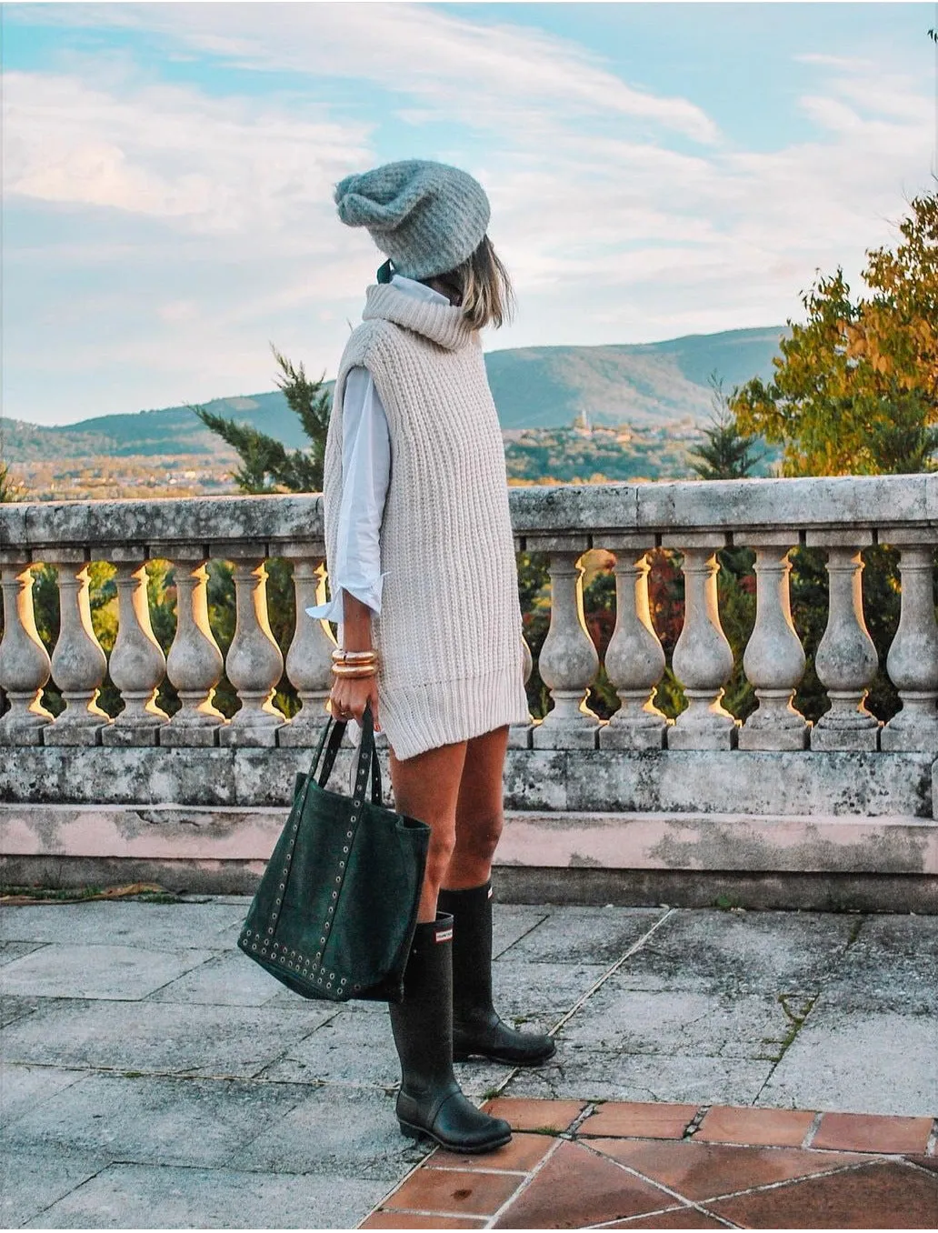 Casual Pile Collar High-collared Sweaters Mini Dresses