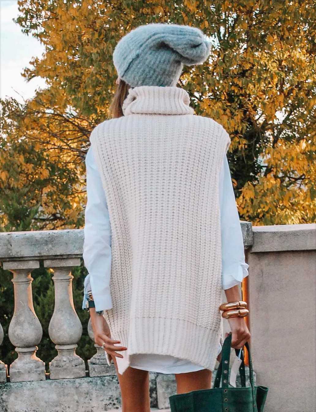 Casual Pile Collar High-collared Sweaters Mini Dresses