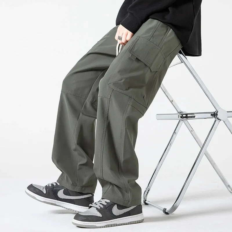 Casual Straight-leg Cargo Pants