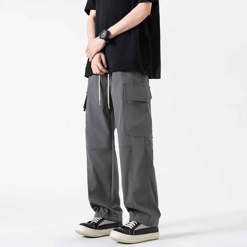 Casual Straight-leg Cargo Pants