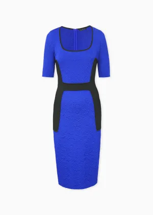 Catalina - Short Sleeve Matelassé Bodycon Dress