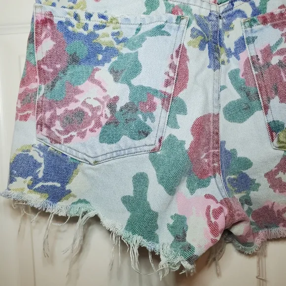CITIZENS OF HUMANITY Kristen High Rise Shorts denim  FLORAL Sz 26