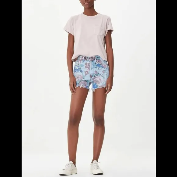 CITIZENS OF HUMANITY Kristen High Rise Shorts denim  FLORAL Sz 26