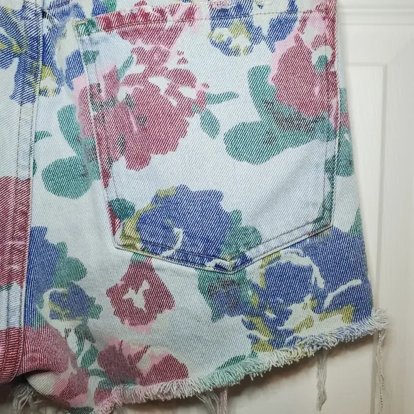 CITIZENS OF HUMANITY Kristen High Rise Shorts denim  FLORAL Sz 26