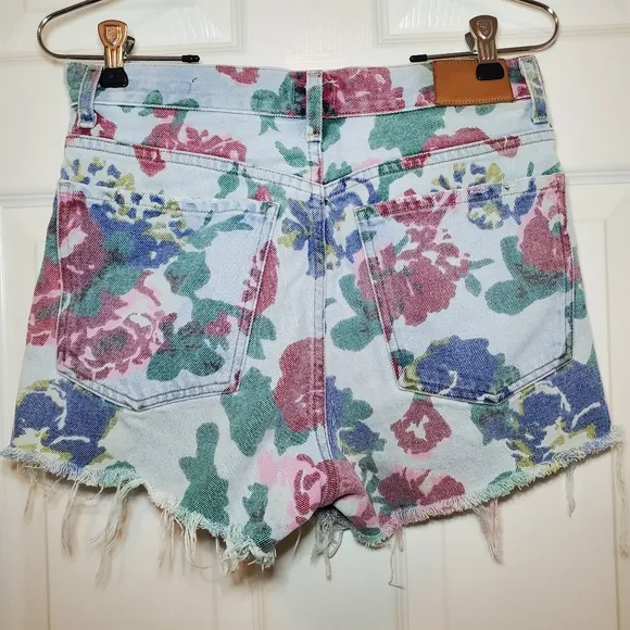 CITIZENS OF HUMANITY Kristen High Rise Shorts denim  FLORAL Sz 26