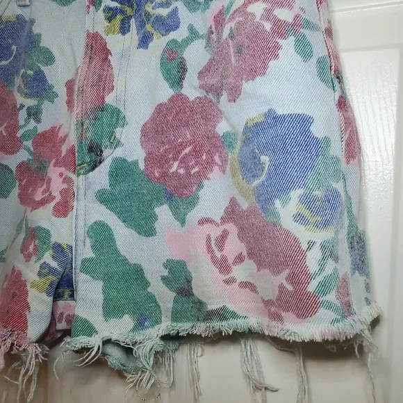 CITIZENS OF HUMANITY Kristen High Rise Shorts denim  FLORAL Sz 26