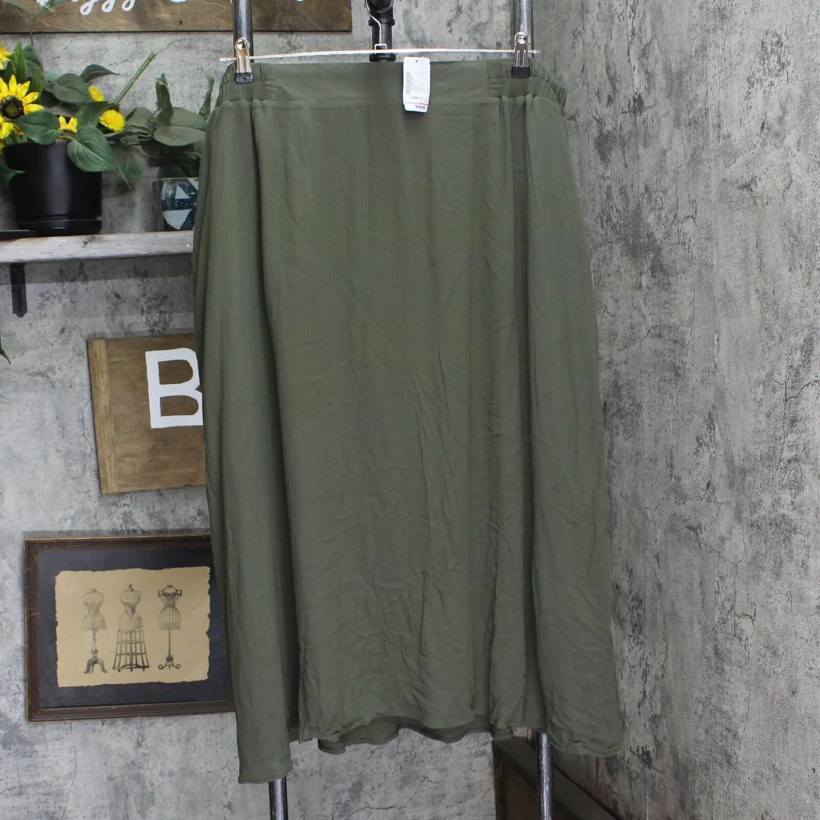 Cj Banks Womens Plus Size Lined A-Line Skirt 1678c24b7d6b77 Green 3X