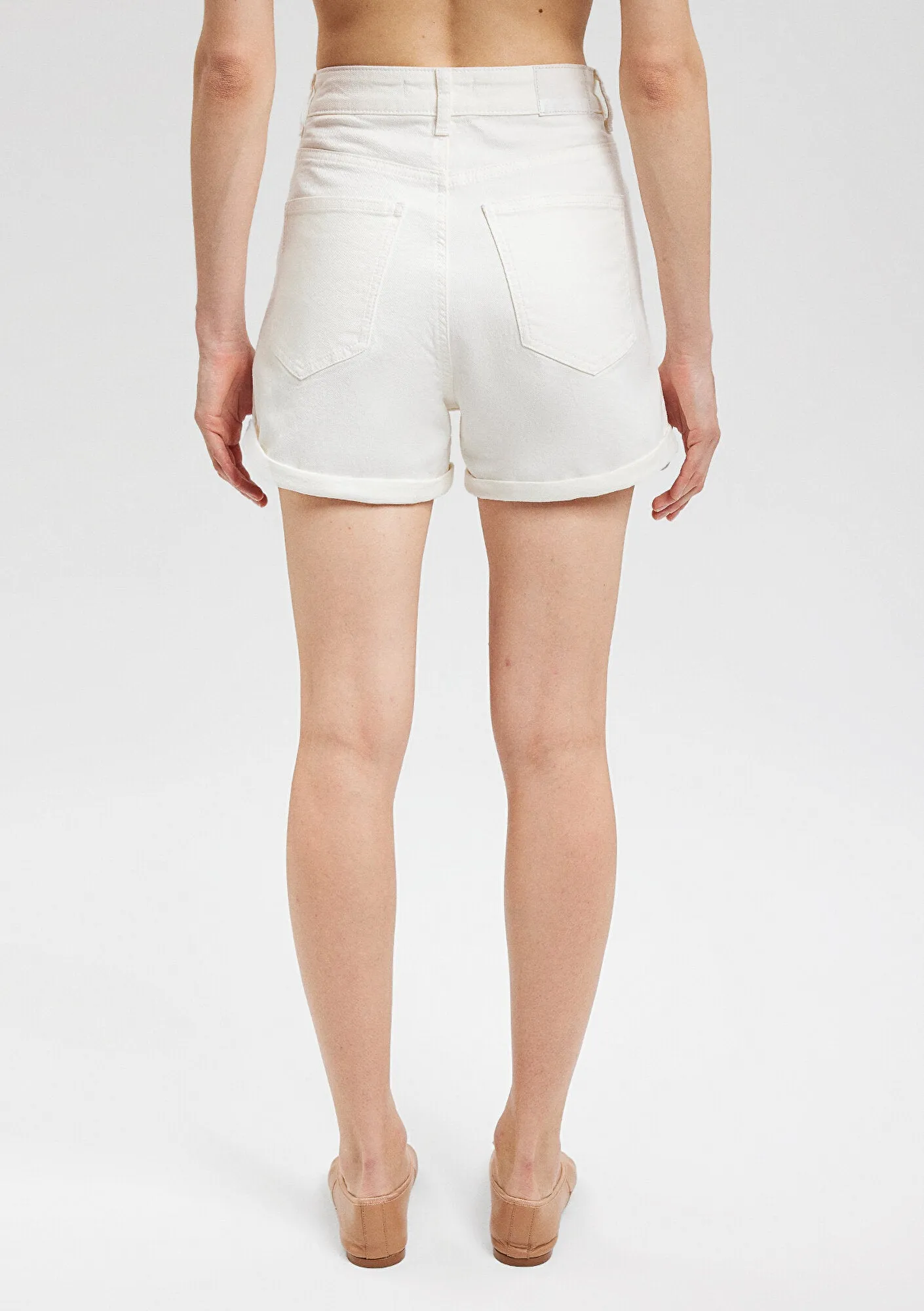 Clara Off White Denim Jean Shorts