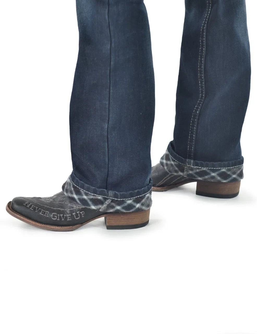 CLC01-JDFLNL-29XLONG Cowgirl Tuff Ladies Flannel Lined Dark Wash