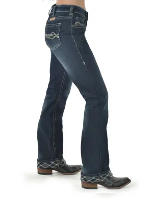 CLC01-JDFLNL-30XLONG Cowgirl Tuff Ladies Flannel Lined Dark Wash