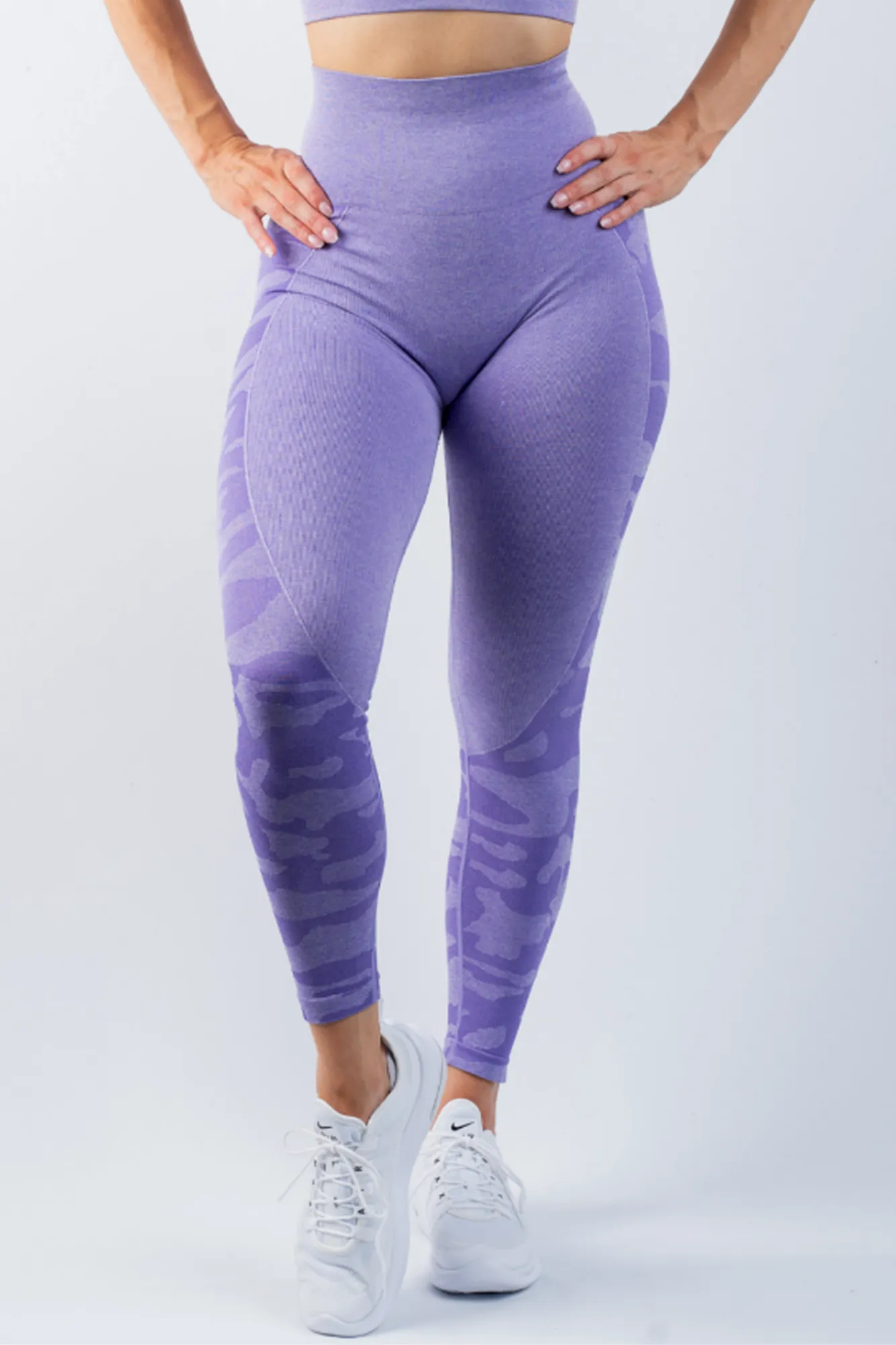 Coco Camo Scrunch Bum Leggings Purple