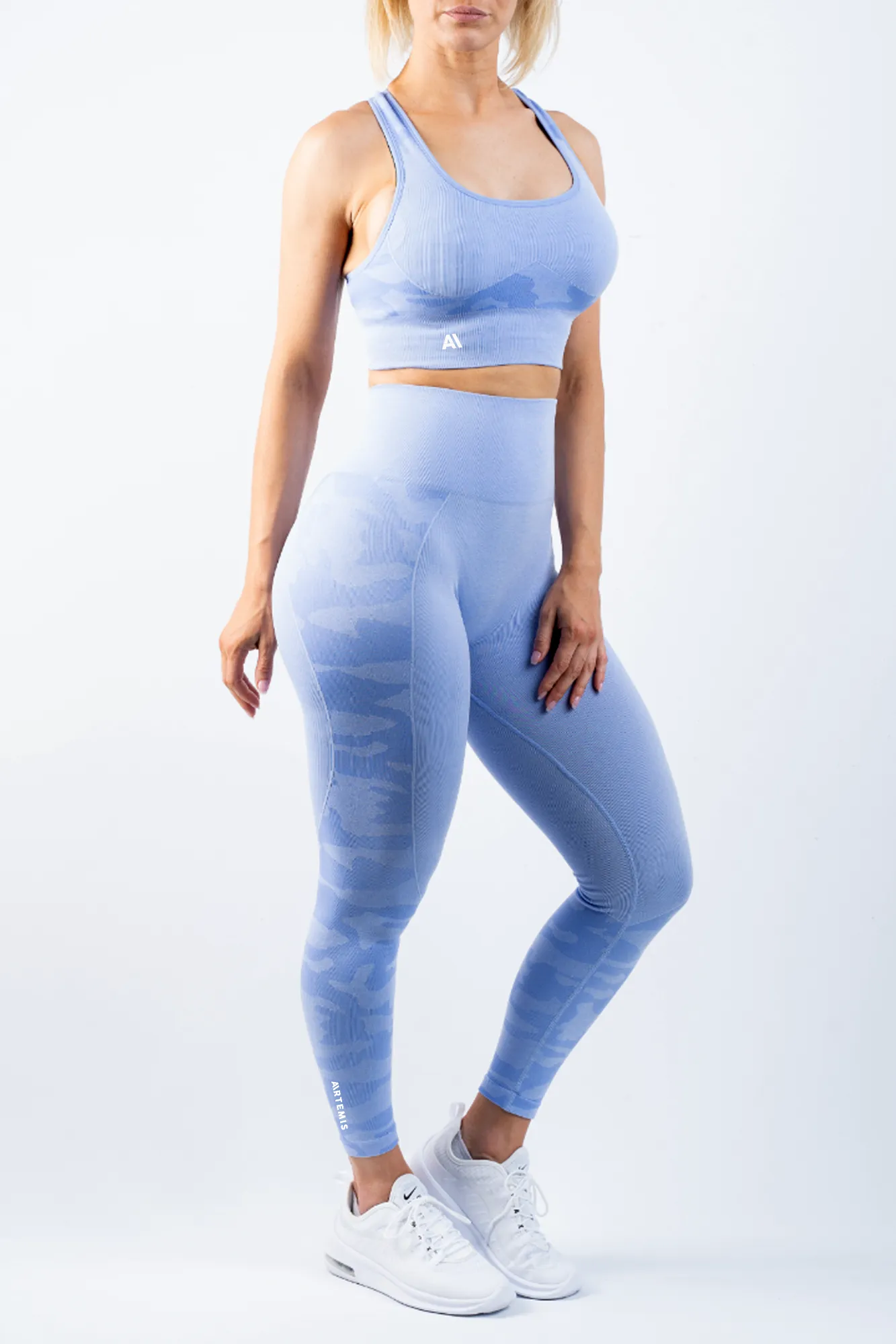 Coco Camo Sports Bra Blue