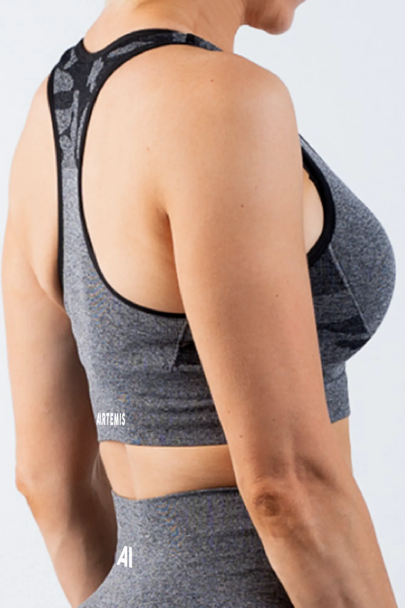 Coco Camo Sports Bra Charcoal