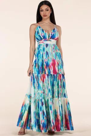 COLOR SPECTRUM MAXI DRESS