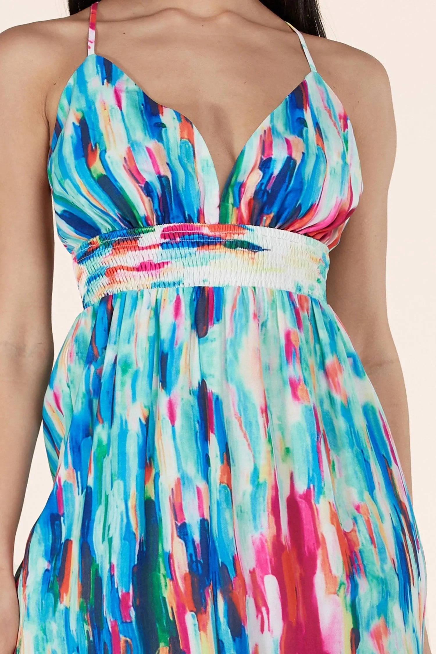 COLOR SPECTRUM MAXI DRESS