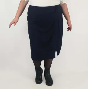 Commonry deep navy knot front pencil skirt size 22