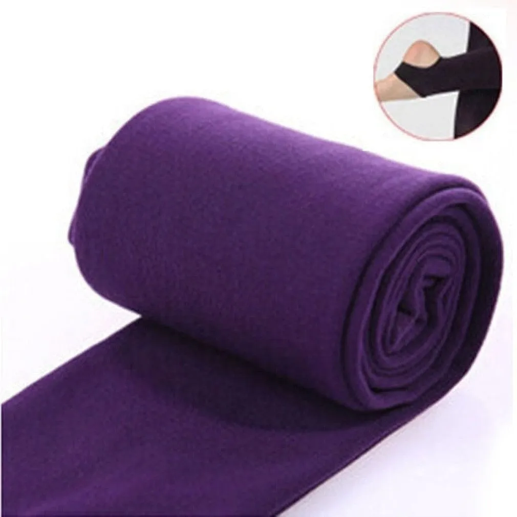 ContiNent 33 Autumn winter woman thick warm leggings candy color brushed charcoal Stretch Fleece Pants Trample Feet Leggings