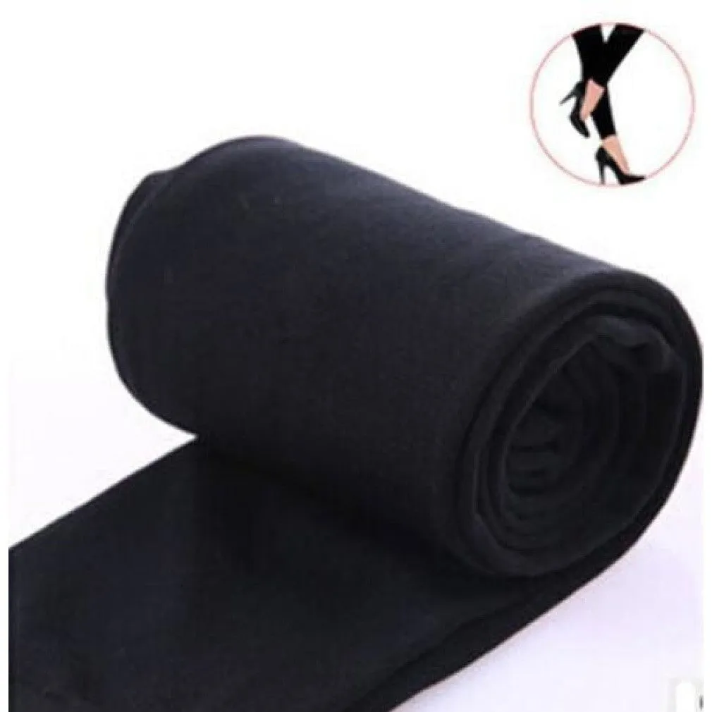 ContiNent 33 Autumn winter woman thick warm leggings candy color brushed charcoal Stretch Fleece Pants Trample Feet Leggings