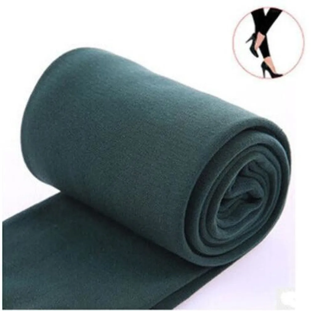 ContiNent 33 Autumn winter woman thick warm leggings candy color brushed charcoal Stretch Fleece Pants Trample Feet Leggings