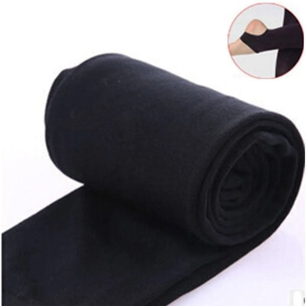 ContiNent 33 Autumn winter woman thick warm leggings candy color brushed charcoal Stretch Fleece Pants Trample Feet Leggings