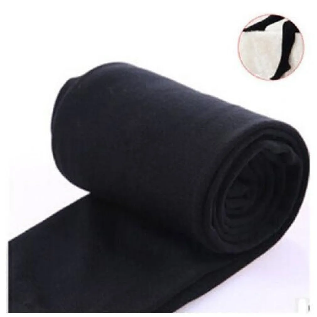 ContiNent 33 Autumn winter woman thick warm leggings candy color brushed charcoal Stretch Fleece Pants Trample Feet Leggings