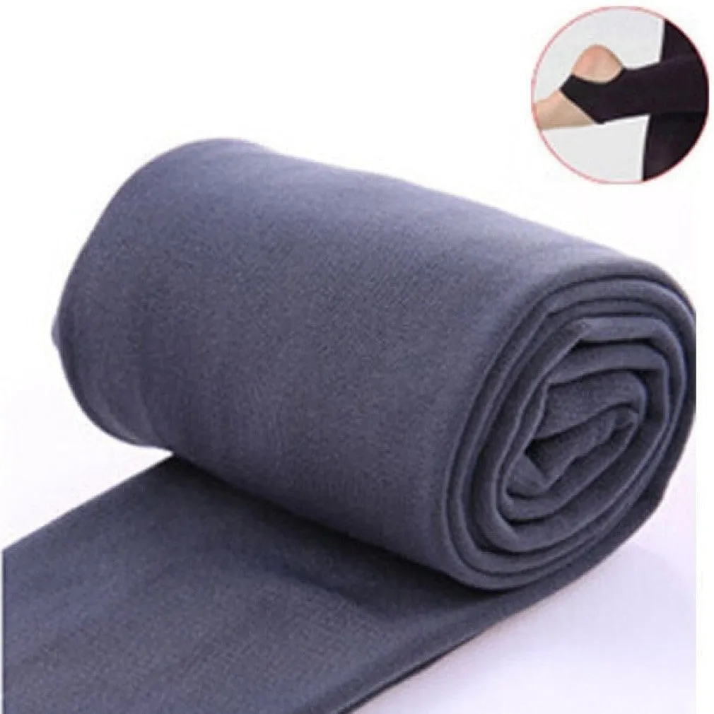 ContiNent 33 Autumn winter woman thick warm leggings candy color brushed charcoal Stretch Fleece Pants Trample Feet Leggings