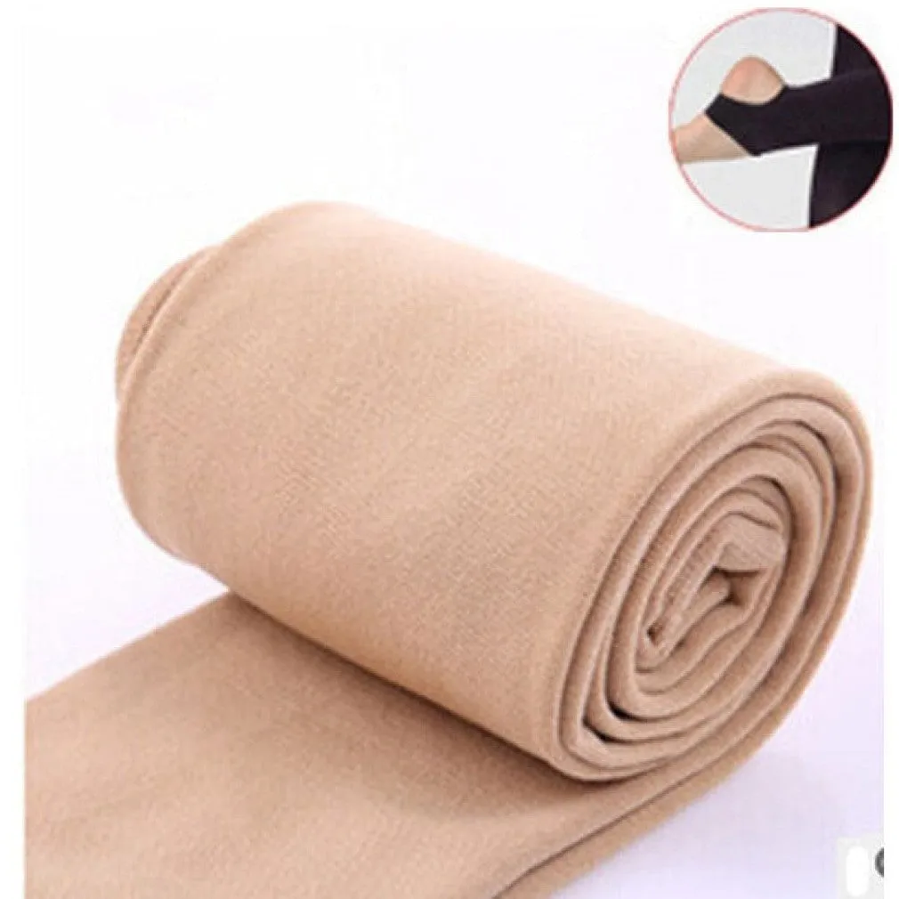 ContiNent 33 Autumn winter woman thick warm leggings candy color brushed charcoal Stretch Fleece Pants Trample Feet Leggings