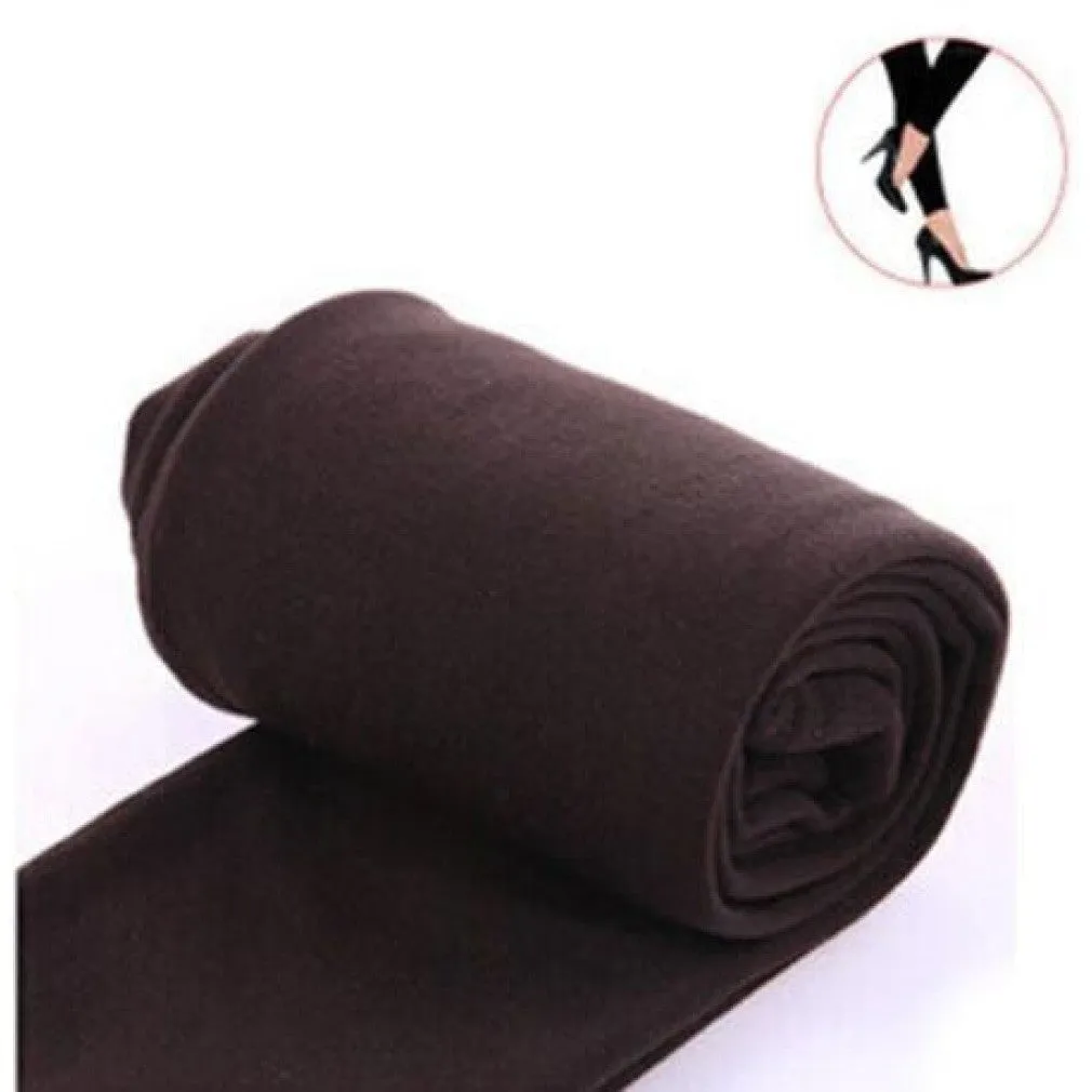 ContiNent 33 Autumn winter woman thick warm leggings candy color brushed charcoal Stretch Fleece Pants Trample Feet Leggings