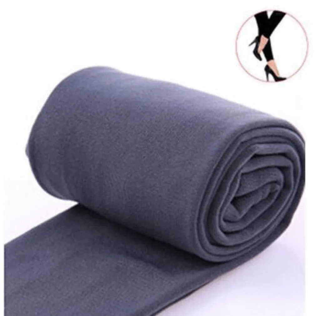 ContiNent 33 Autumn winter woman thick warm leggings candy color brushed charcoal Stretch Fleece Pants Trample Feet Leggings