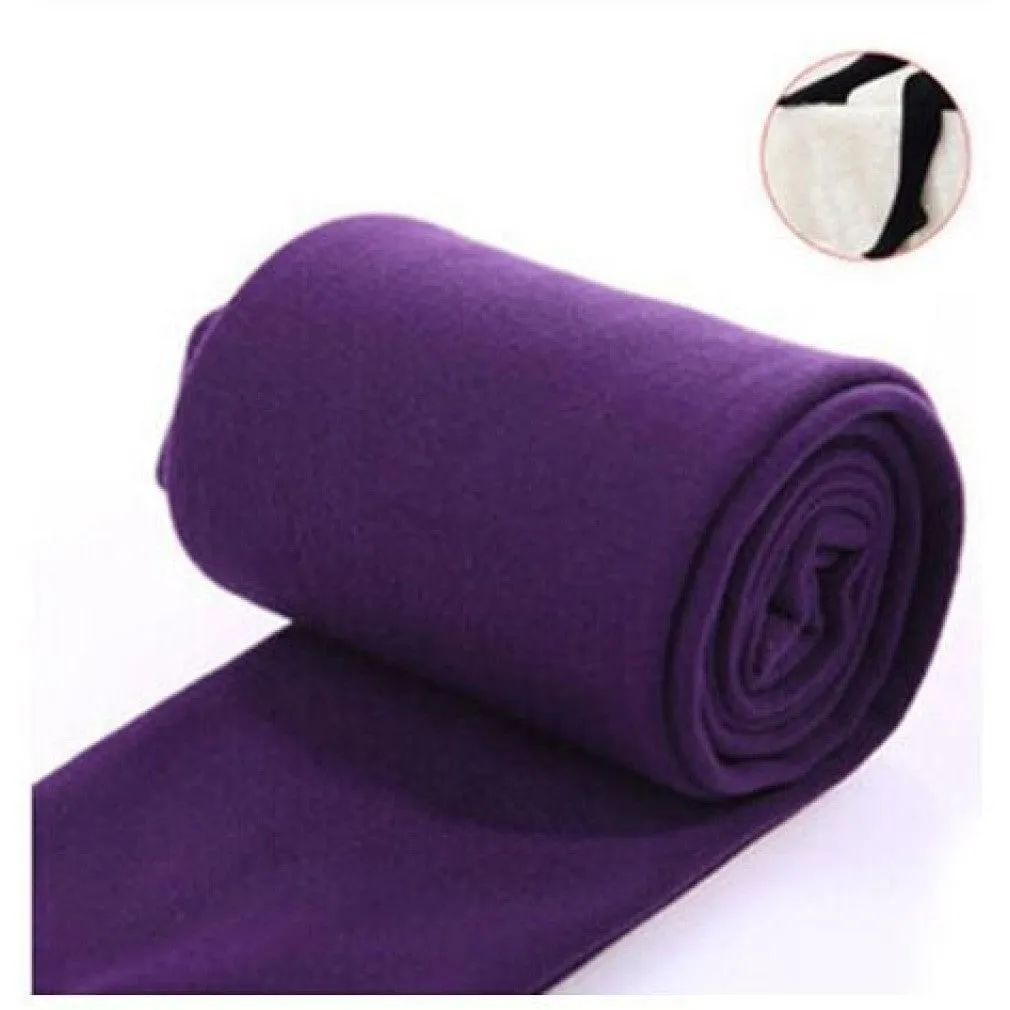 ContiNent 33 Autumn winter woman thick warm leggings candy color brushed charcoal Stretch Fleece Pants Trample Feet Leggings