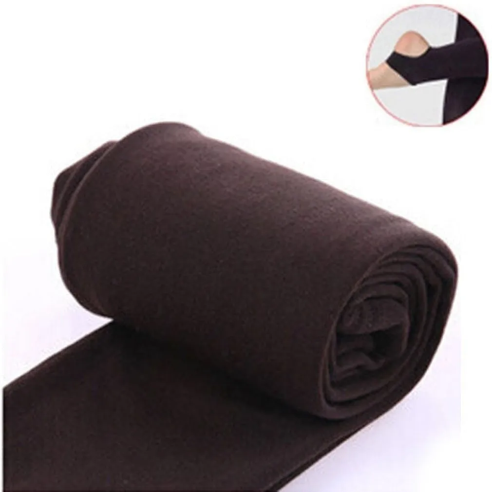 ContiNent 33 Autumn winter woman thick warm leggings candy color brushed charcoal Stretch Fleece Pants Trample Feet Leggings
